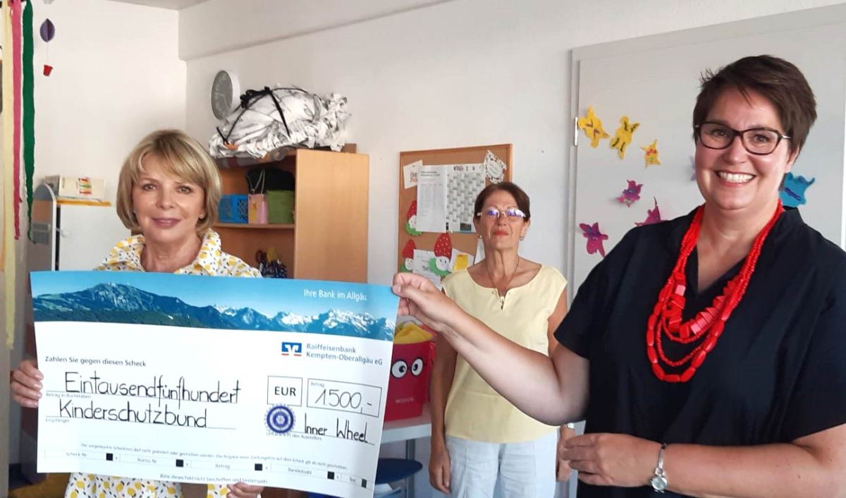 Inner Wheel Club Kempten-Oberstdorf unterstützt den Kinderschutzbund